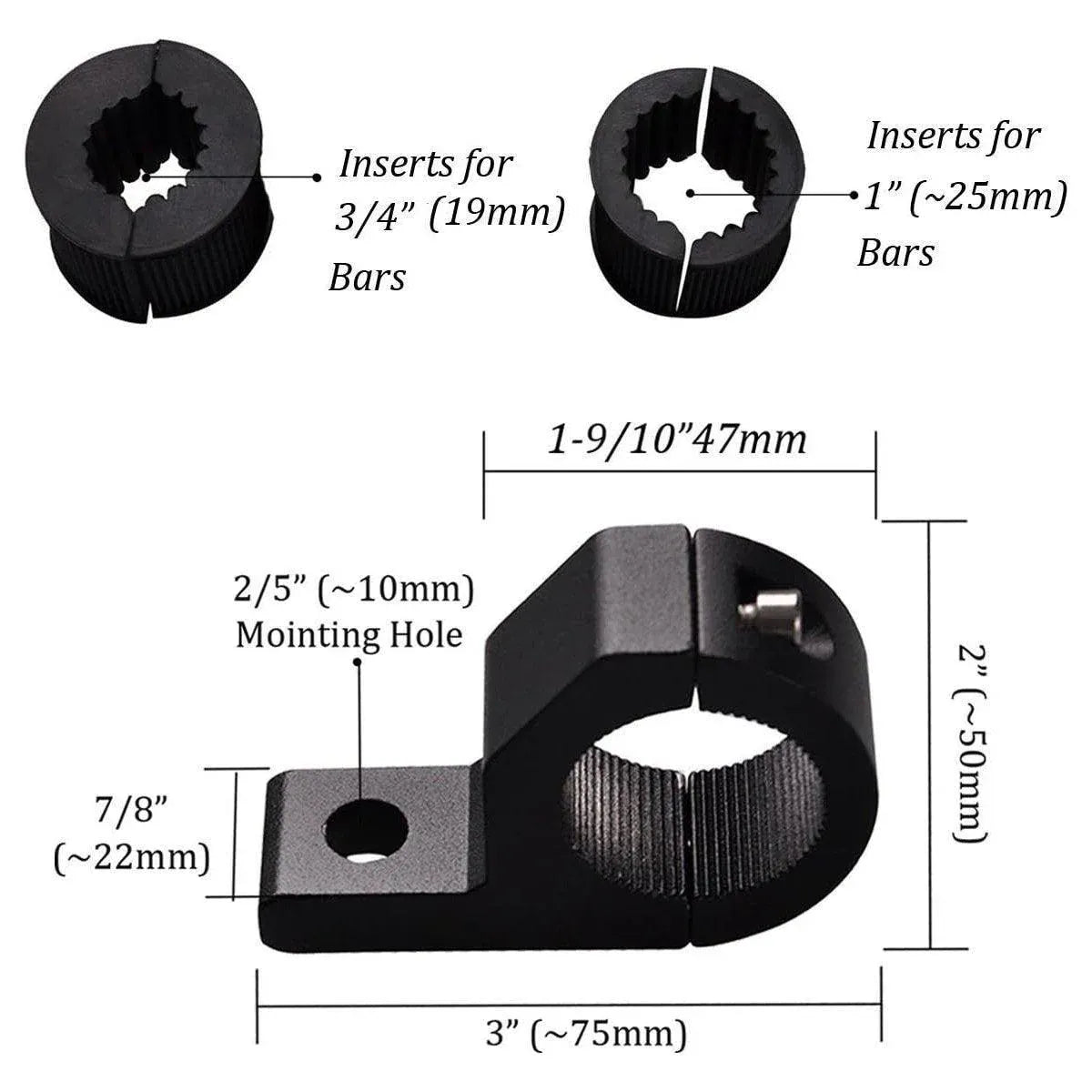 1 Pair Light Clip Fixing Bracket for Car Motorcycle Spotlights Mounting Shelf