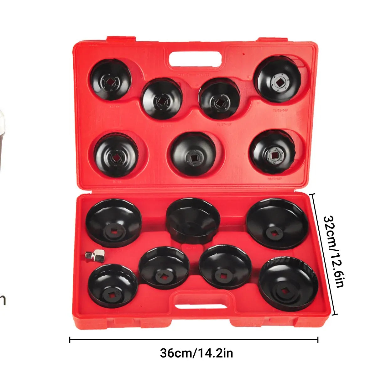 14 Piece Cap-Type Oil Filter Wrench Set Cap Wrench Socket Adapter for Car Truck SUV