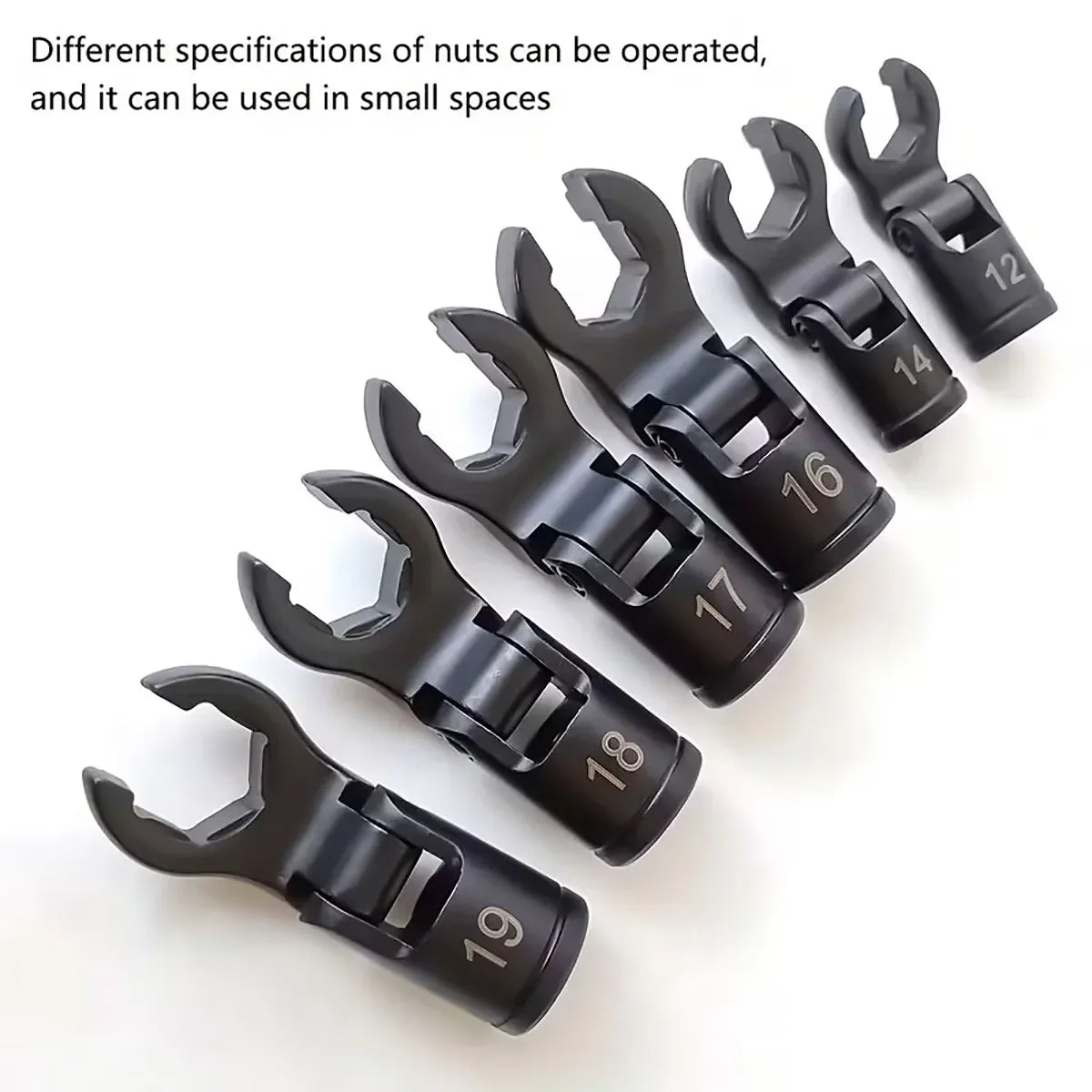 6 Piece Fuel Line Wrench Set Swivel Head Injector Nozzle Tool Kit