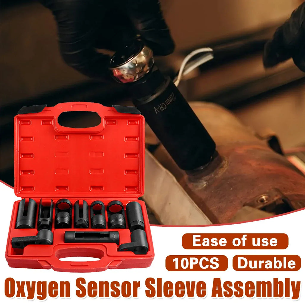 10 Piece Car Truck Oxygen Sensor Removal Tool Wrench Repair Kit Auto Tools Set