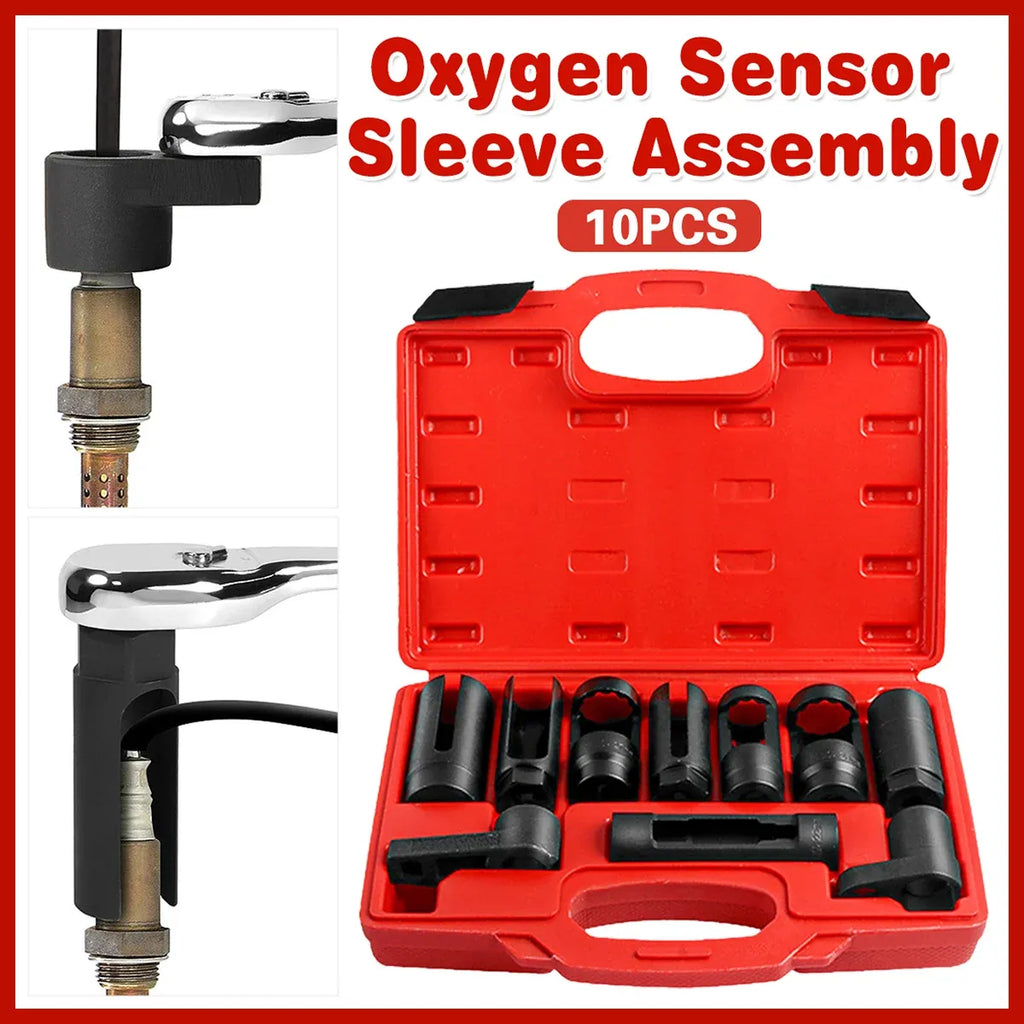 10 Piece Car Truck Oxygen Sensor Removal Tool Wrench Repair Kit Auto Tools Set
