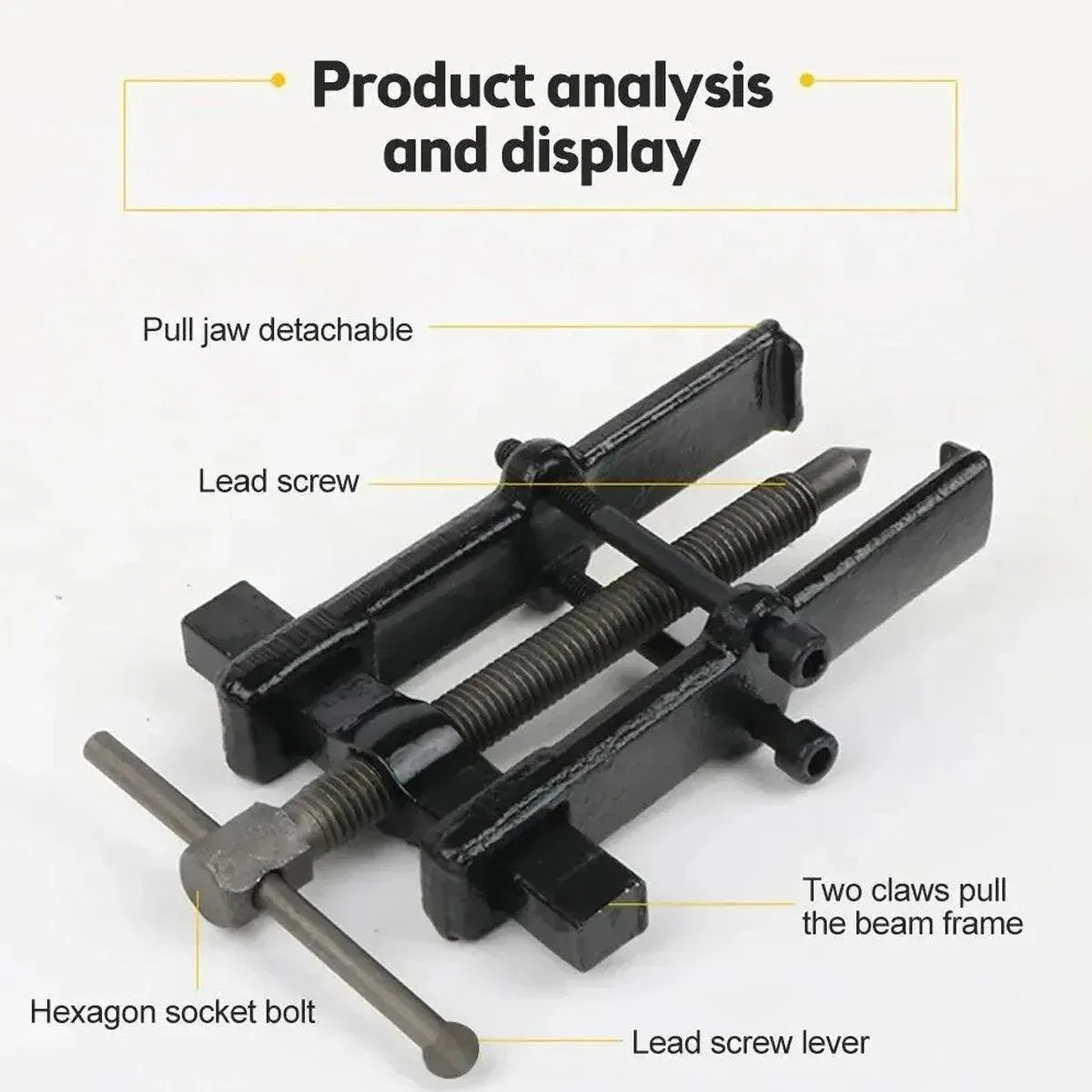 Small Wheel Bearing Puller Two Claws Dismantling Multifunctional Remover Tool – 6 inch