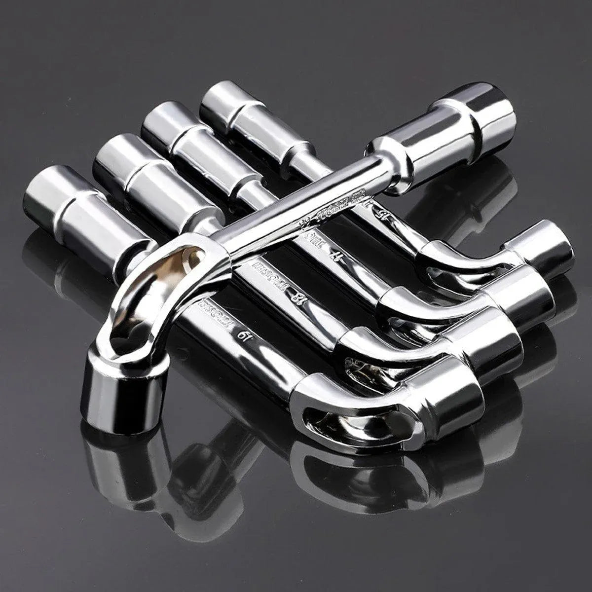 6-23mm L Shaped Socket Wrench Elbow Multi Size Hardware Repair Tool Set – 21mm