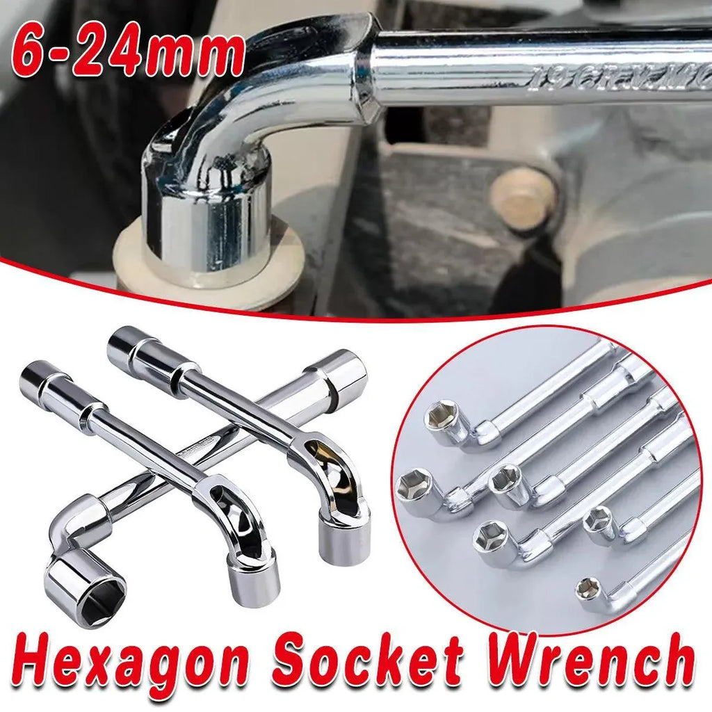 6-23mm L Shaped Socket Wrench Elbow Multi Size Hardware Repair Tool Set – 24mm