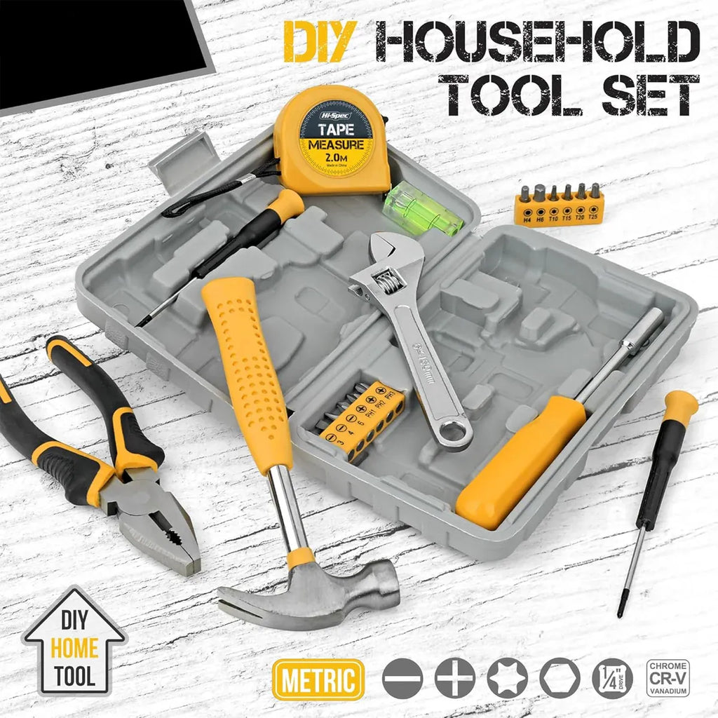 20 Piece Household Tool Set Home Repair Kit with Screwdriver Pliers Wrench Hammer