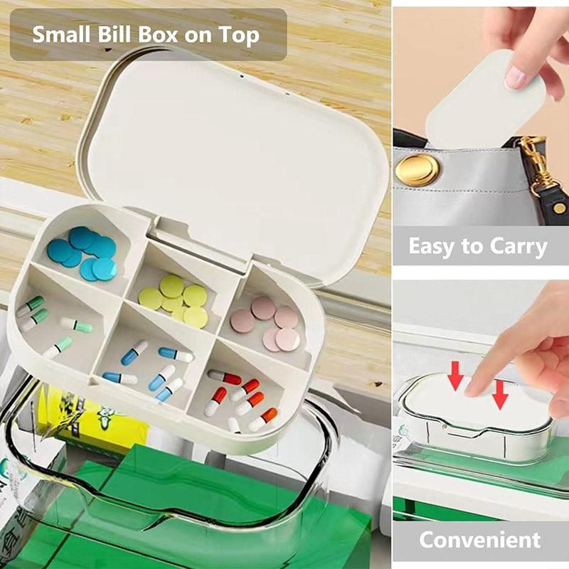 Household Transparent First Aid Kit Multi Layer Medical Storage Box Organizer