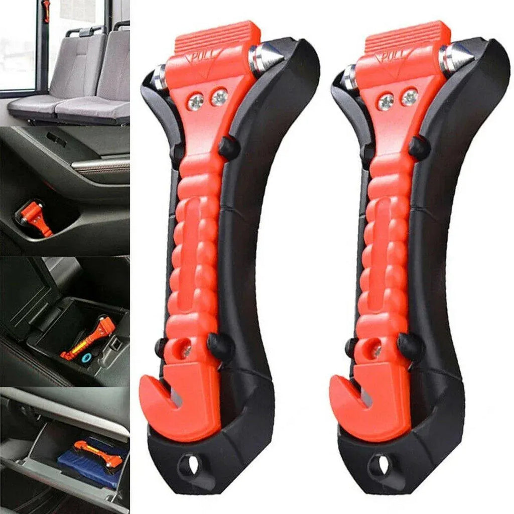 2 Pack Car Safety Hammer Emergency Window Breaker Escape Tool for Vehicle Rescue