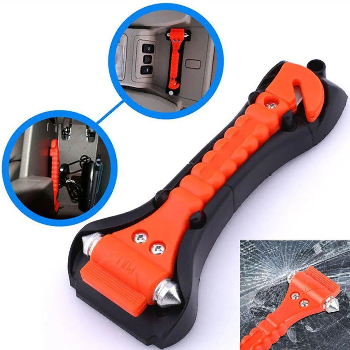 2 Pack Car Safety Hammer Emergency Window Breaker Escape Tool for Vehicle Rescue