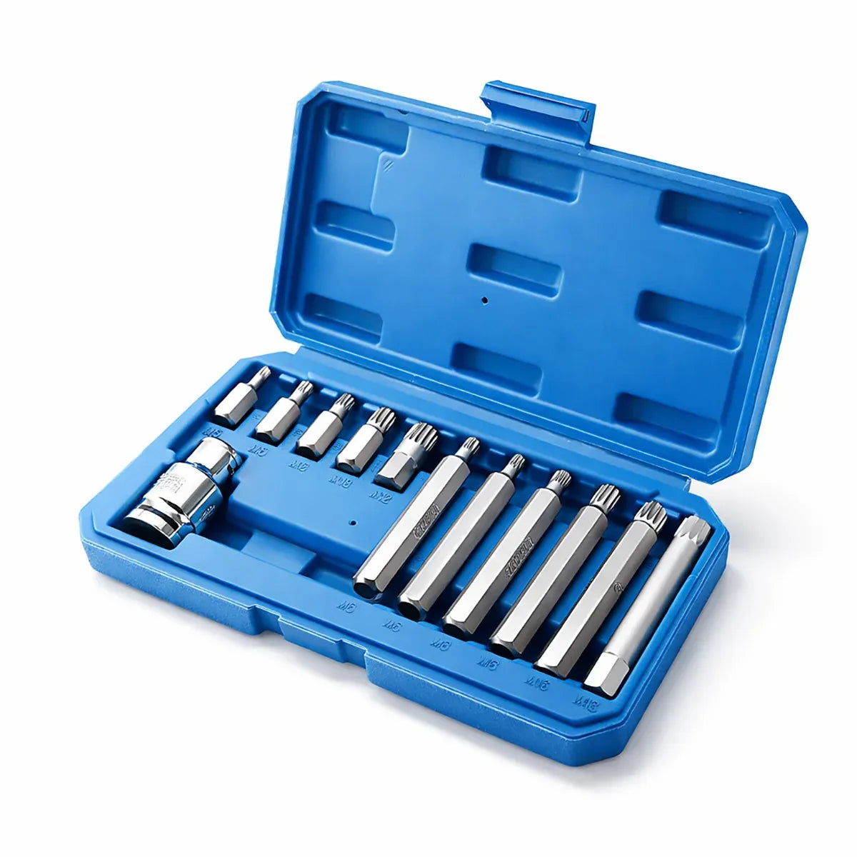 11 Piece CR-V M-Type Spline Socket Bit Set Driver Drill Bit Tool Kit Car Repair