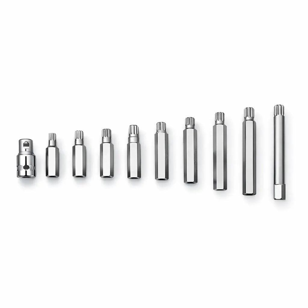 11 Piece CR-V M-Type Spline Socket Bit Set Driver Drill Bit Tool Kit Car Repair