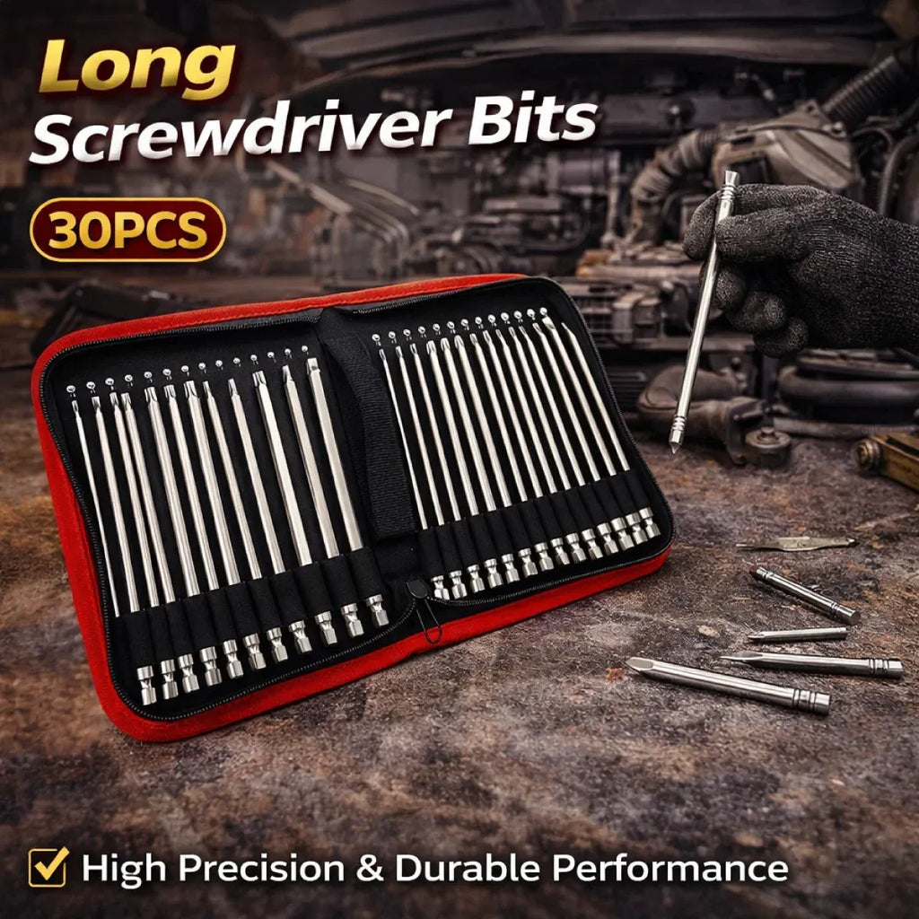 30 Piece 150mm Screwdriver Bit Set Power Tool Accessory Kit For Home Repair Use