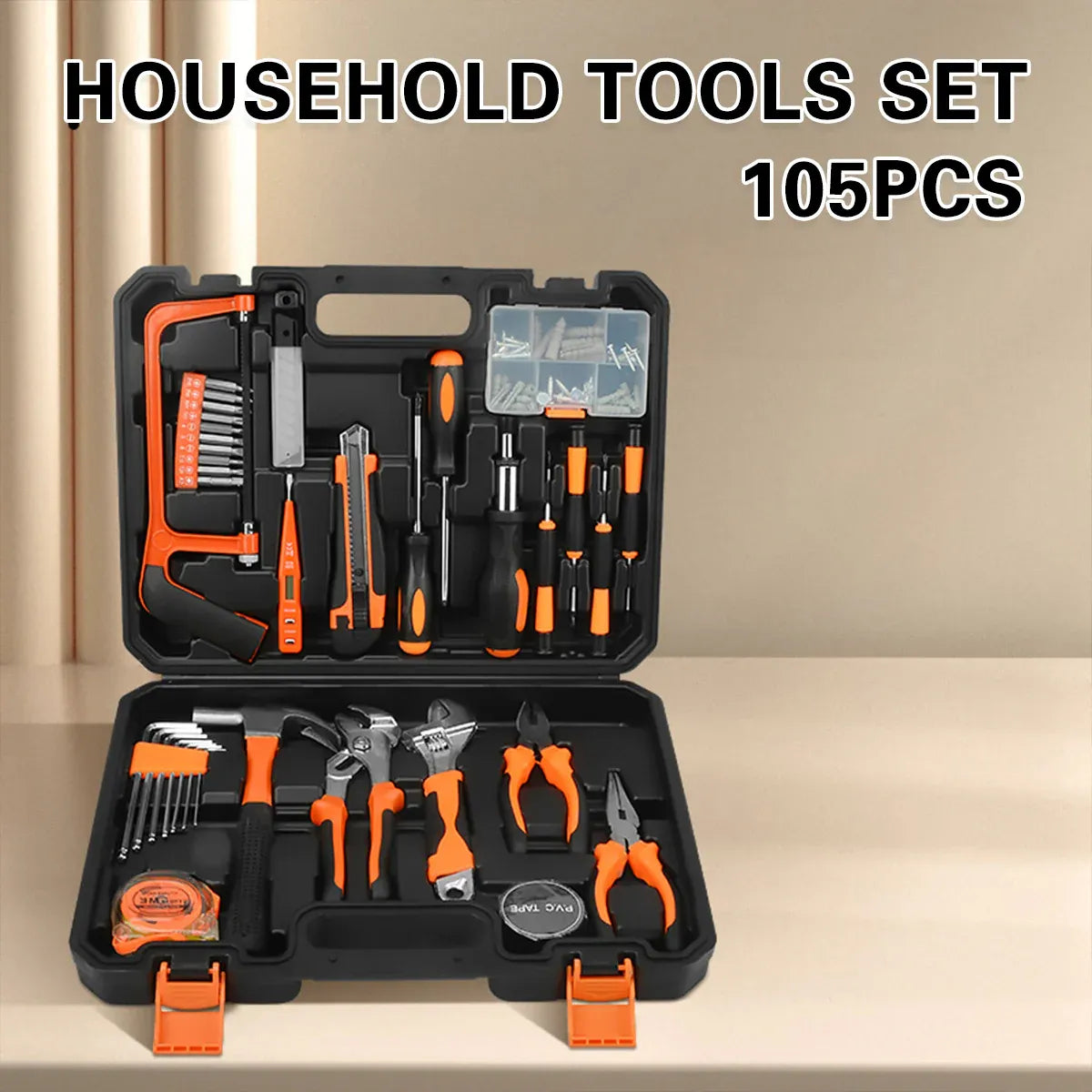 Home Hardware Tool Set Large 105-Piece Emergency Repair Kit Maintenance Tools