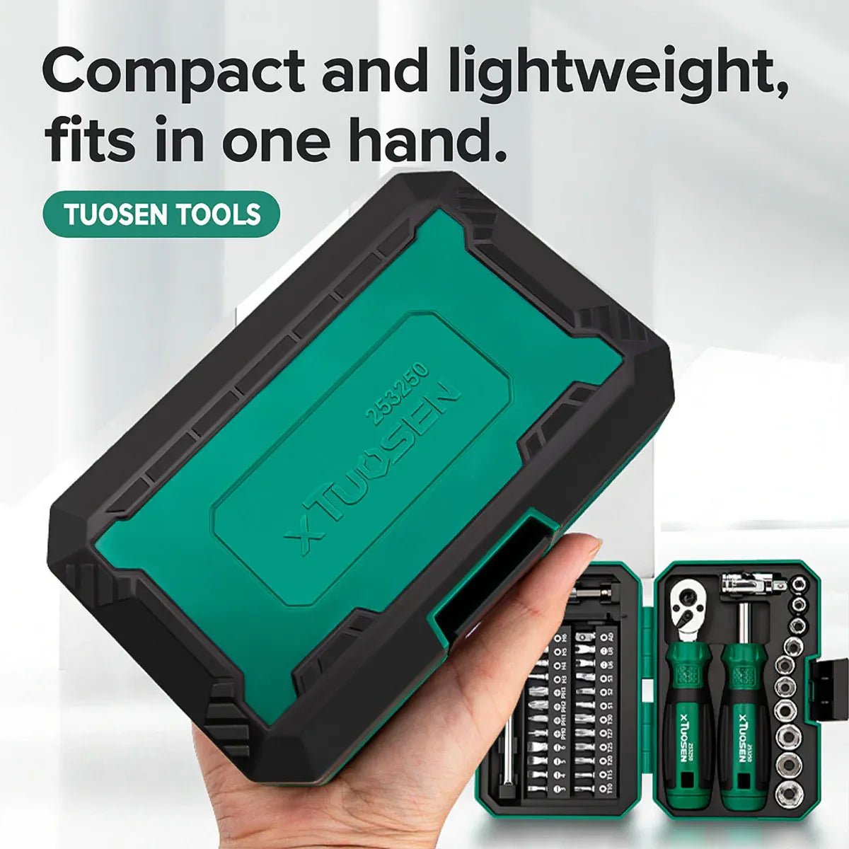 Portable Ratchet Screwdriver Tool Kit 40 Piece Durable for Home Cycle Repair Use