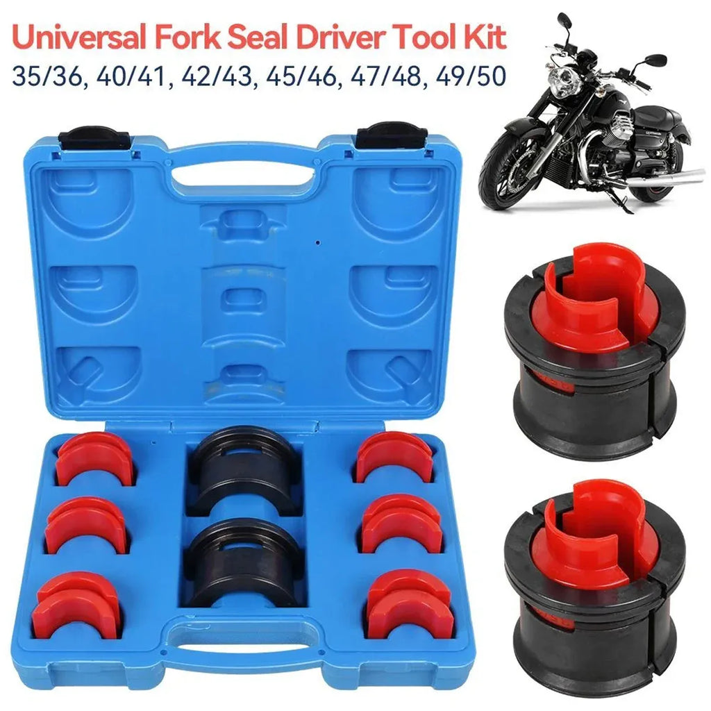 14 Piece Universal Fork Seal Driver Tool Kit 35-50mm for Motorcycle Fork Oil Seal