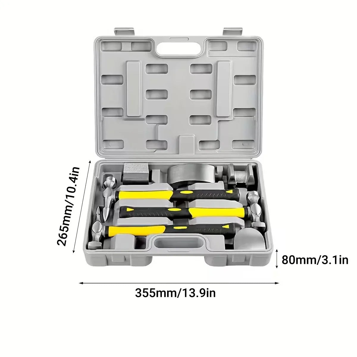 7 Piece Automotive Body Repair Hammer Kit Handle Chisel Mallet Dent Remove Tool