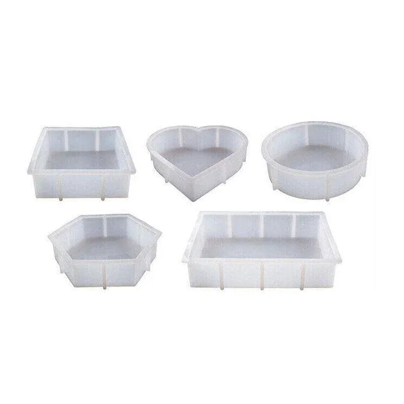 New Large Crystal Epoxy Resin Mold Geometry Cube Specimen Love Heart Round Mould – Heart