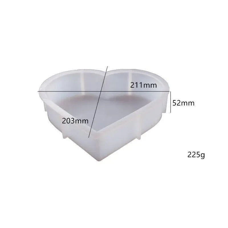 New Large Crystal Epoxy Resin Mold Geometry Cube Specimen Love Heart Round Mould – Heart