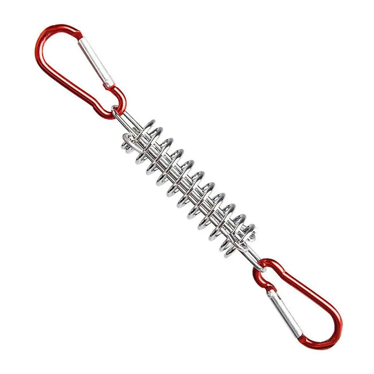 1-15 Piece Outdoor Camping Tent Spring Wind Rope Buckle Fix Hook Buckles Silver Red – 10pair