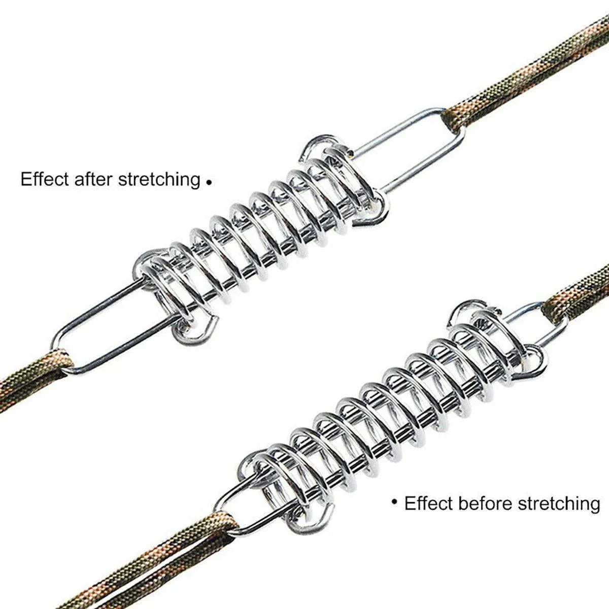1-15 Piece Outdoor Camping Tent Spring Wind Rope Buckle Fix Hook Buckles Silver Red – 10pair