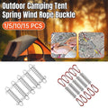 1-15 Piece Outdoor Camping Tent Spring Wind Rope Buckle Fix Hook Buckles Silver Red – 10 Piece