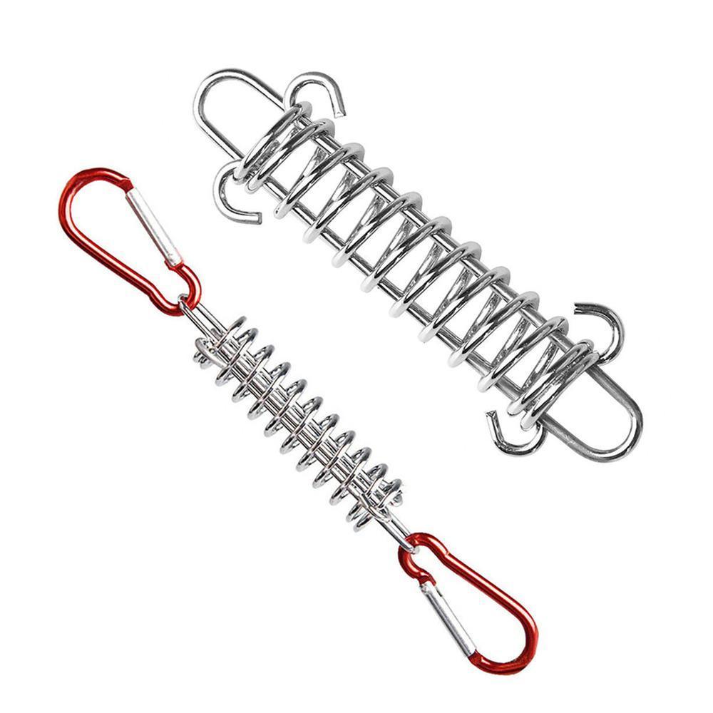 1-15 Piece Outdoor Camping Tent Spring Wind Rope Buckle Fix Hook Buckles Silver Red – 10 Piece