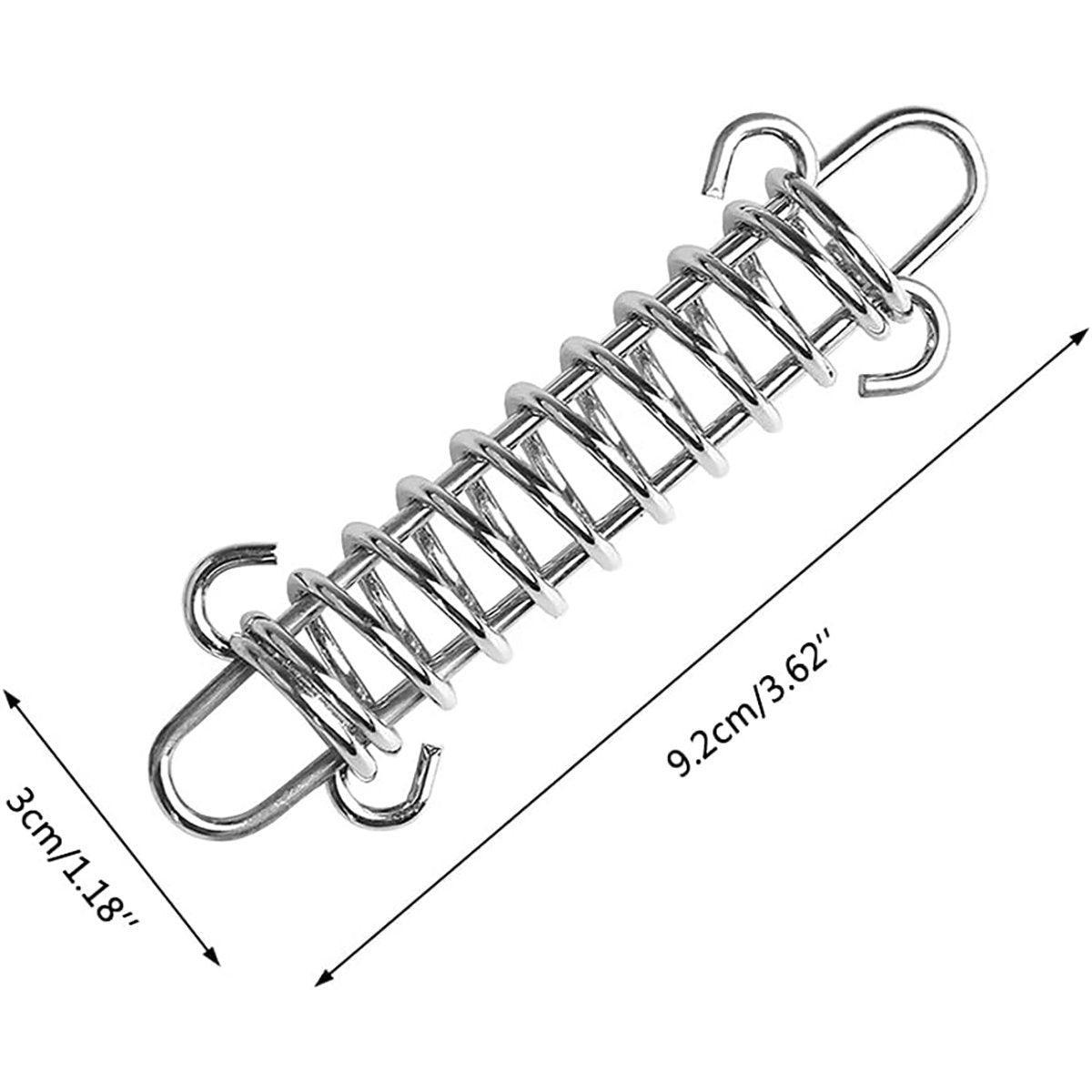 1-15 Piece Outdoor Camping Tent Spring Wind Rope Buckle Fix Hook Buckles Silver Red – 10 Piece