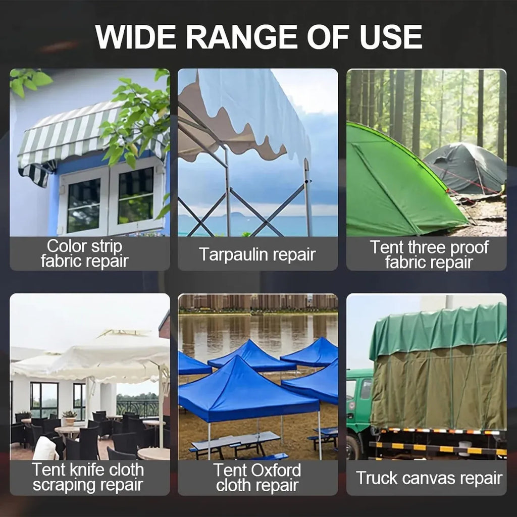 High Adhesive Tarpaulin Repair Tape Tent Awning Fix Patch Waterproof Universal – Red – 8cm x 7.5m