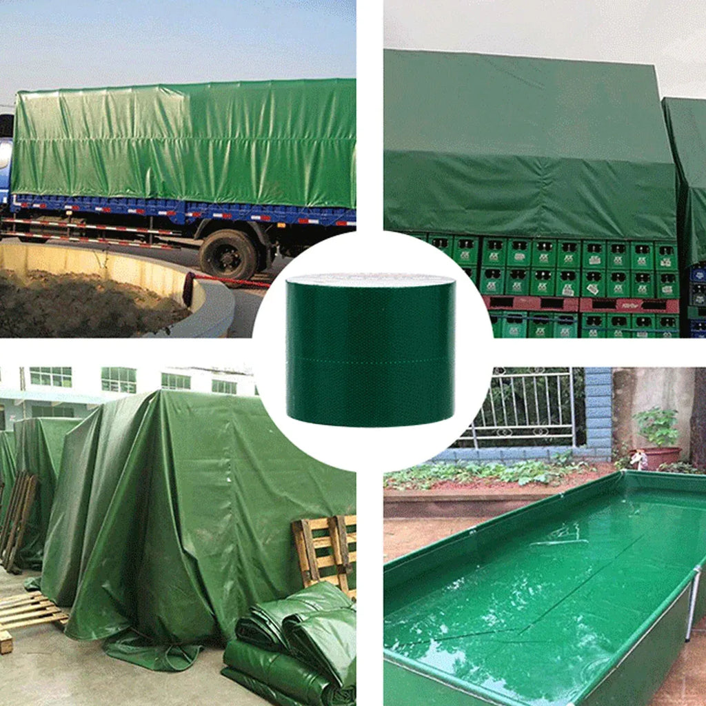 High Adhesive Tarpaulin Repair Tape Tent Awning Fix Patch Waterproof Universal – Red – 8cm x 7.5m