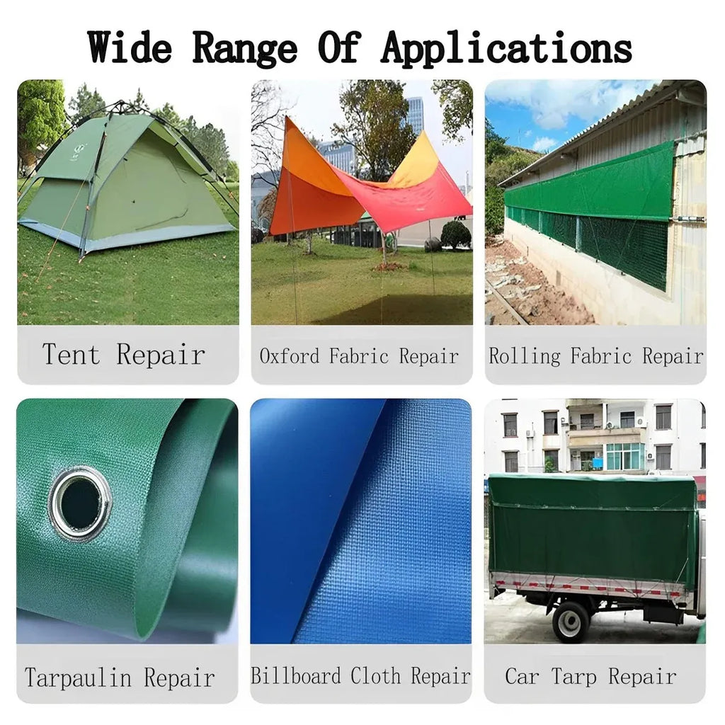 High Adhesive Tarpaulin Repair Tape Tent Awning Fix Patch Waterproof Universal – White – 8cm x 7.5m