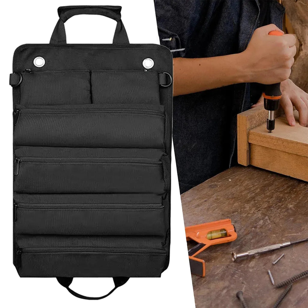 Portable Car Hardware Tool Kit Durable Oxford Bag for Vehicle Emergency Repair – Khaki