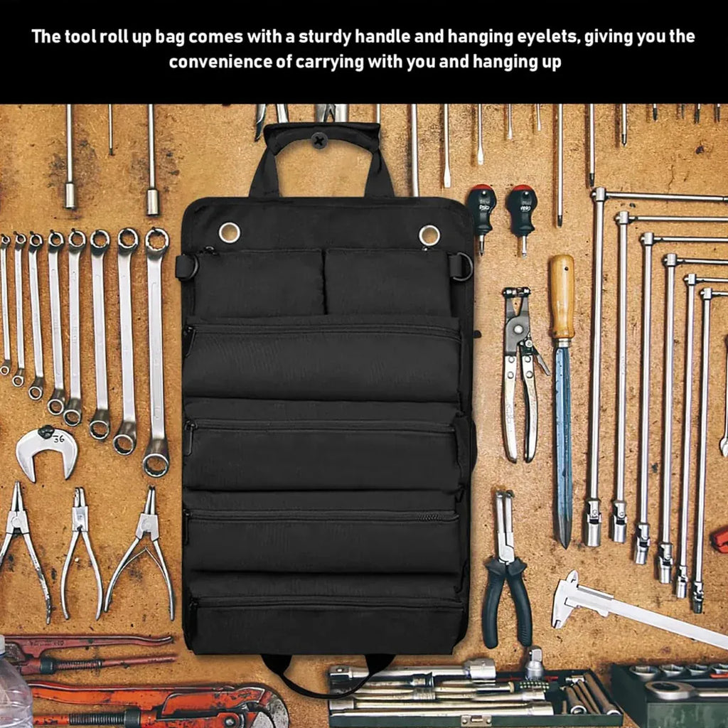 Portable Car Hardware Tool Kit Durable Oxford Bag for Vehicle Emergency Repair – Khaki