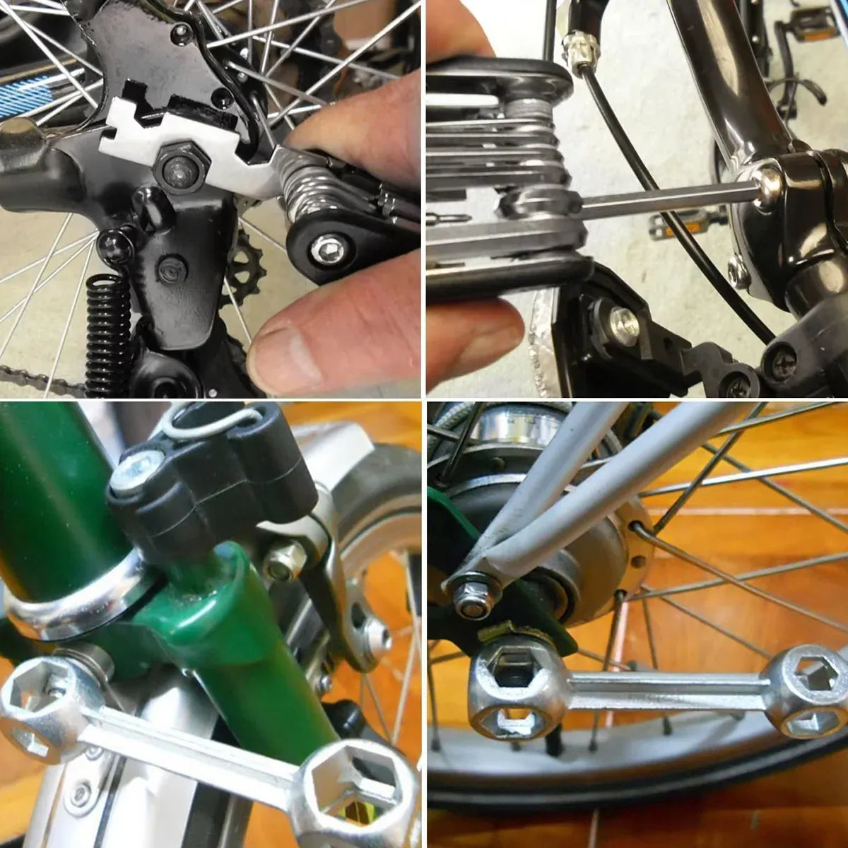 Bicycle Repair Kit with Tyre Levers Patch Kit Pump Multi Tool for Mountain Bike