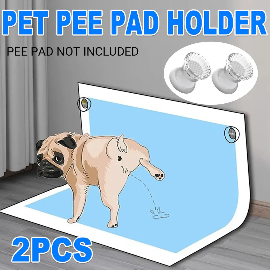 2 Piece Pet Toilet Pad Holder Secure Wall Floor Fixing Clip