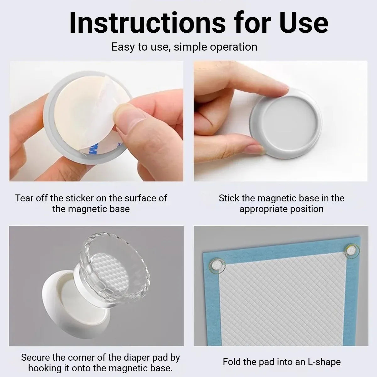 2 Piece Pet Toilet Pad Holder Secure Wall Floor Fixing Clip