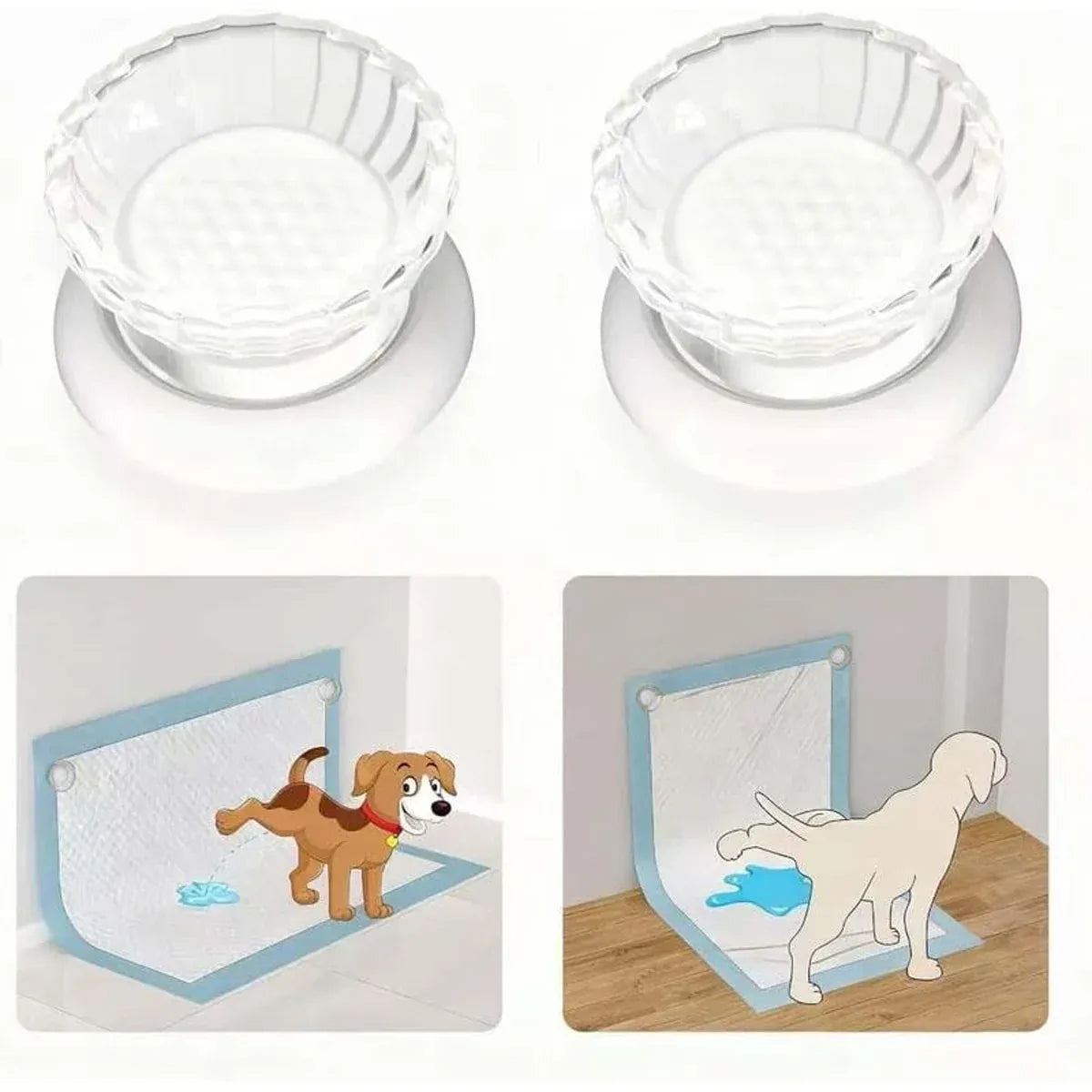 2 Piece Pet Toilet Pad Holder Secure Wall Floor Fixing Clip
