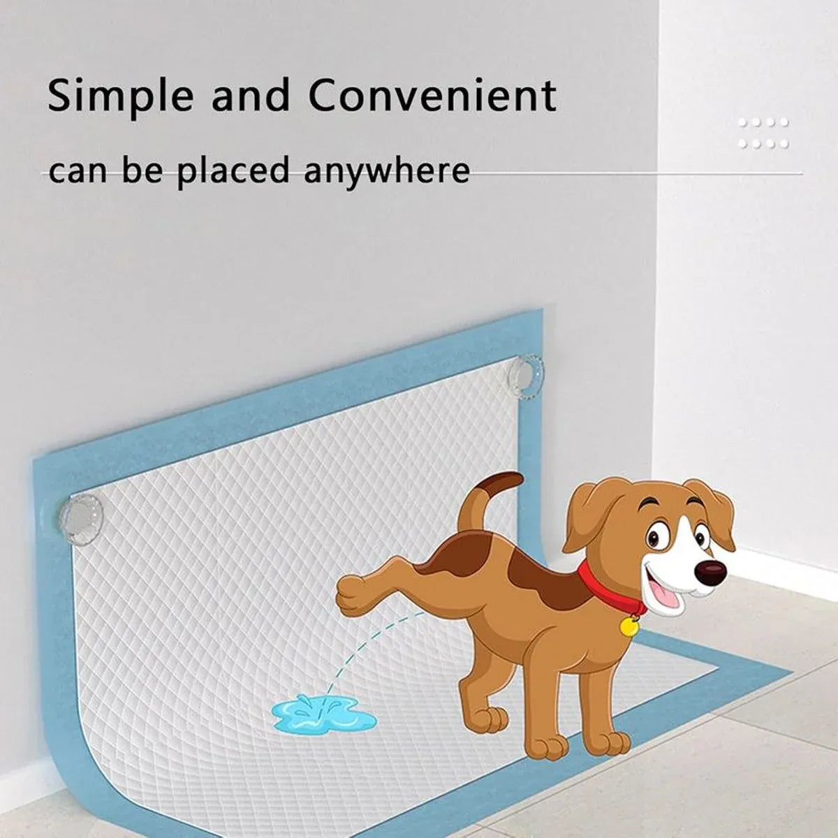 2 Piece Pet Toilet Pad Holder Secure Wall Floor Fixing Clip