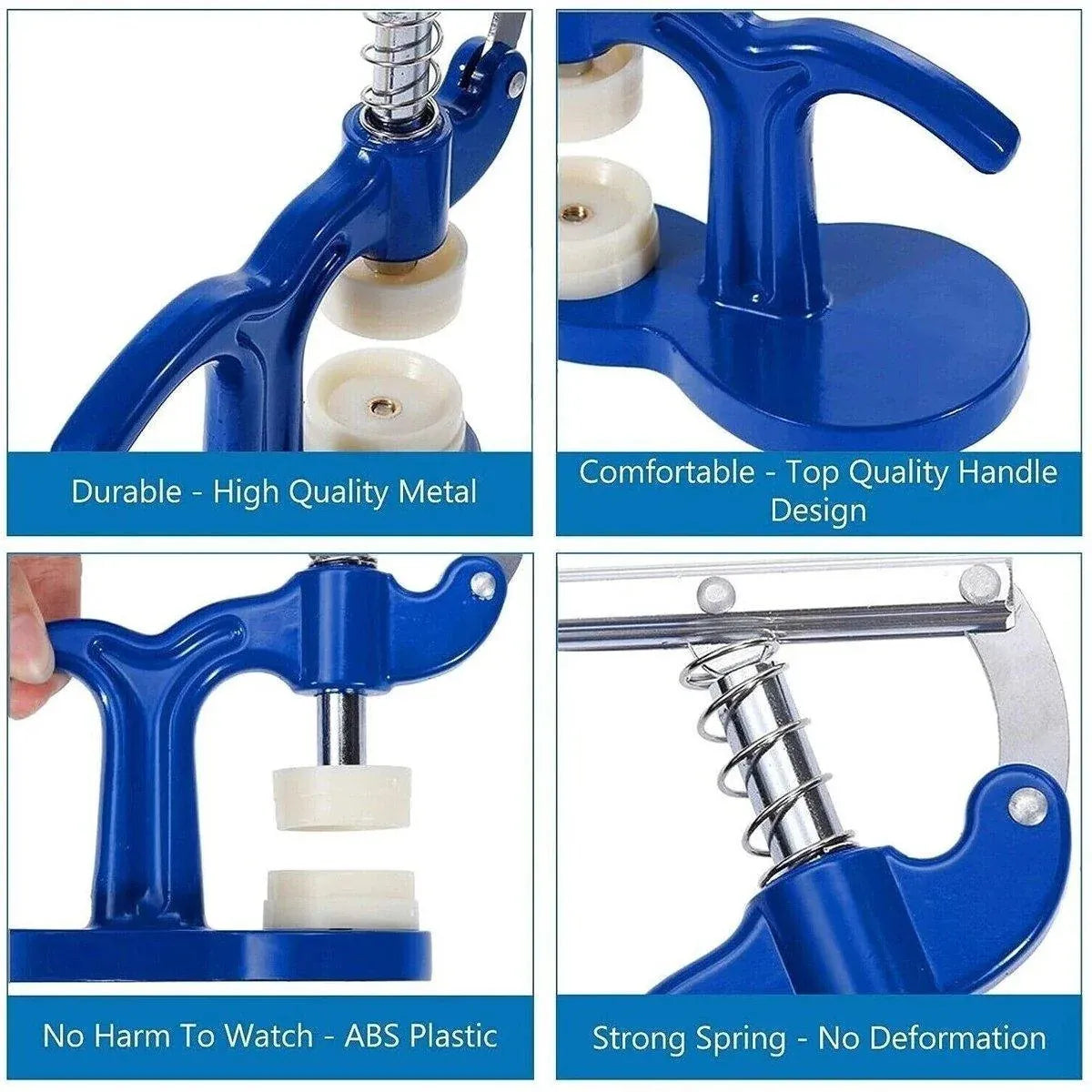 Watch Case Press 12 Dies Back Cover Closer Watchmaker Repair Tool Kit Set