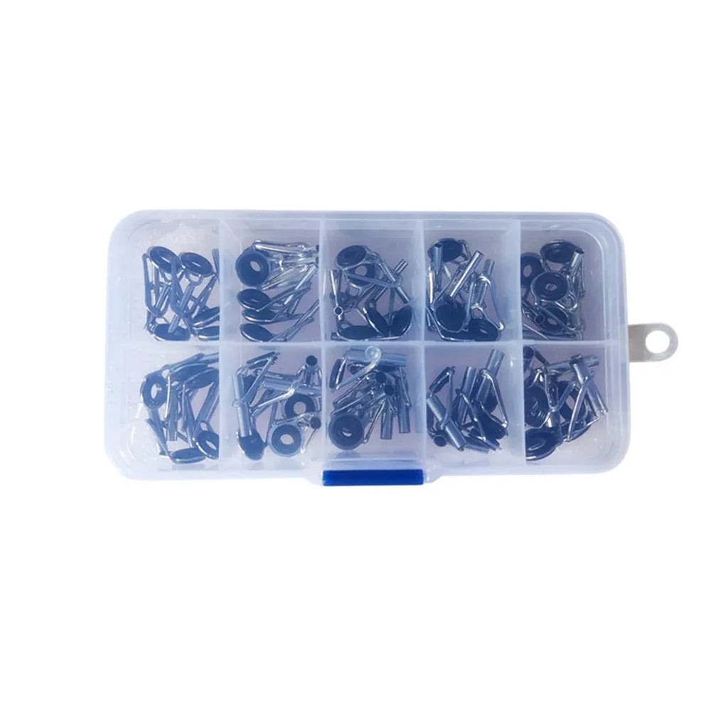 50 Piece Fishing Rod Guide Tip Repair Kit Set Rings Guide Replacement Parts Tools