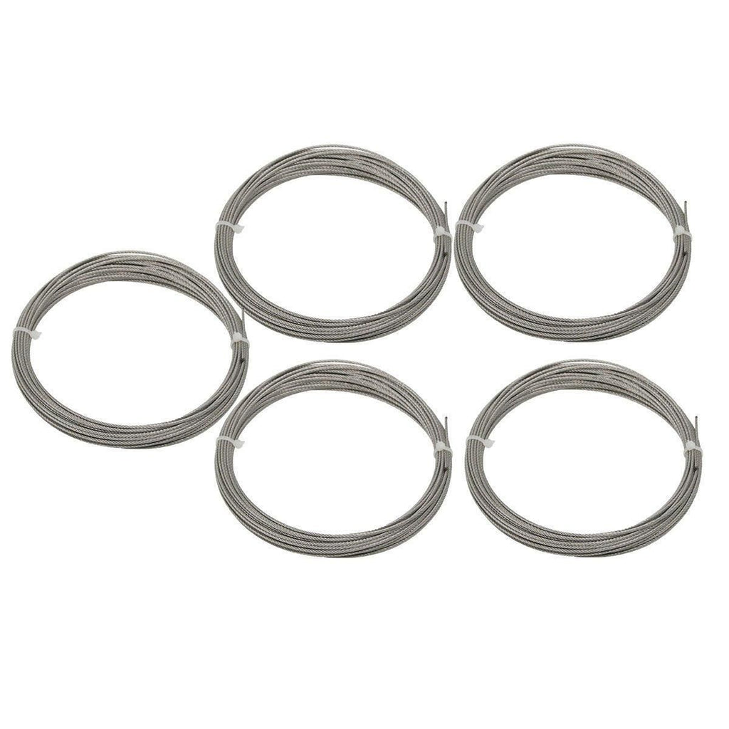 5 Rolls Automotive Glass Removal Tools Steel Wire Rope Disassembling Kit – Silver