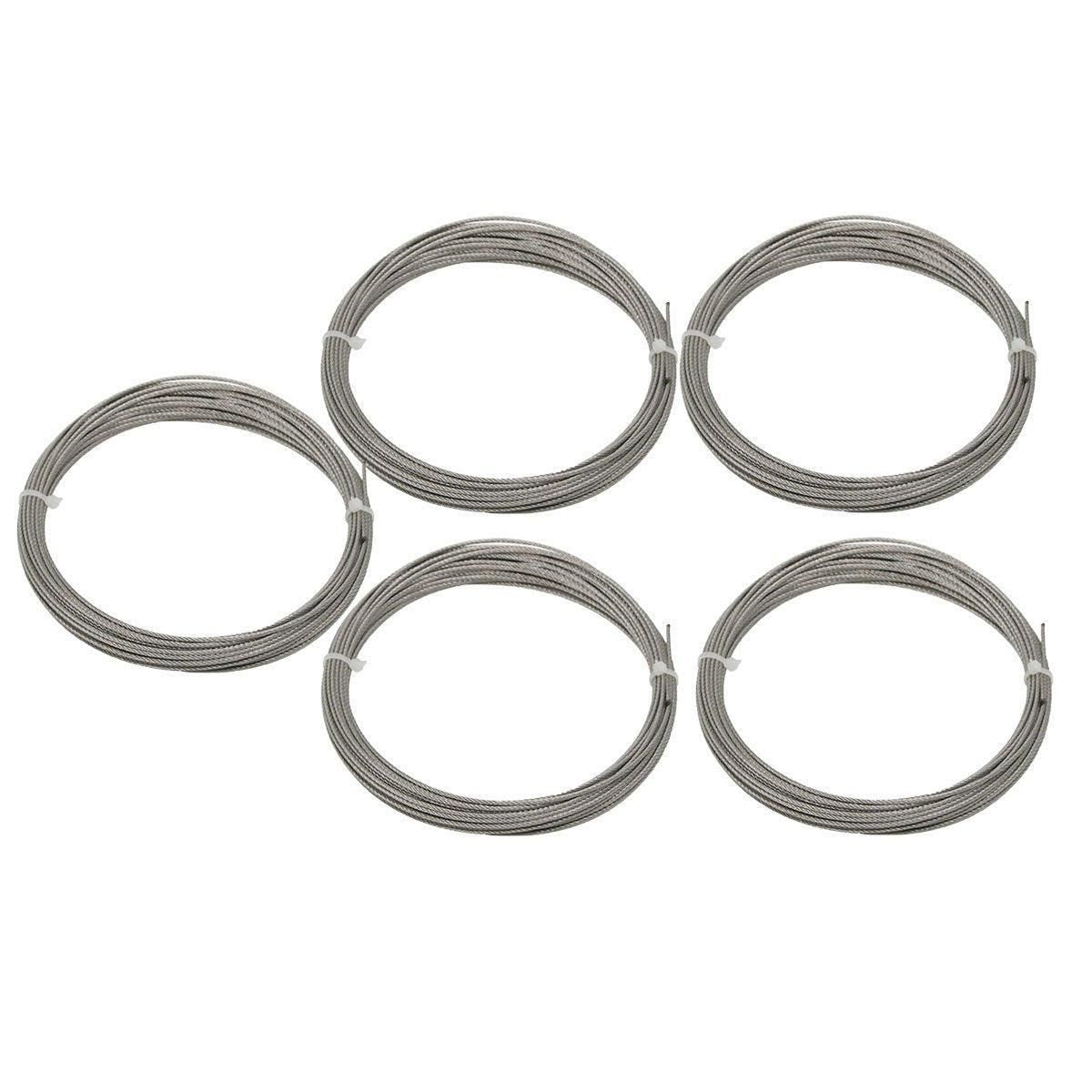 5 Rolls Automotive Glass Removal Tools Steel Wire Rope Disassembling Kit – Silver