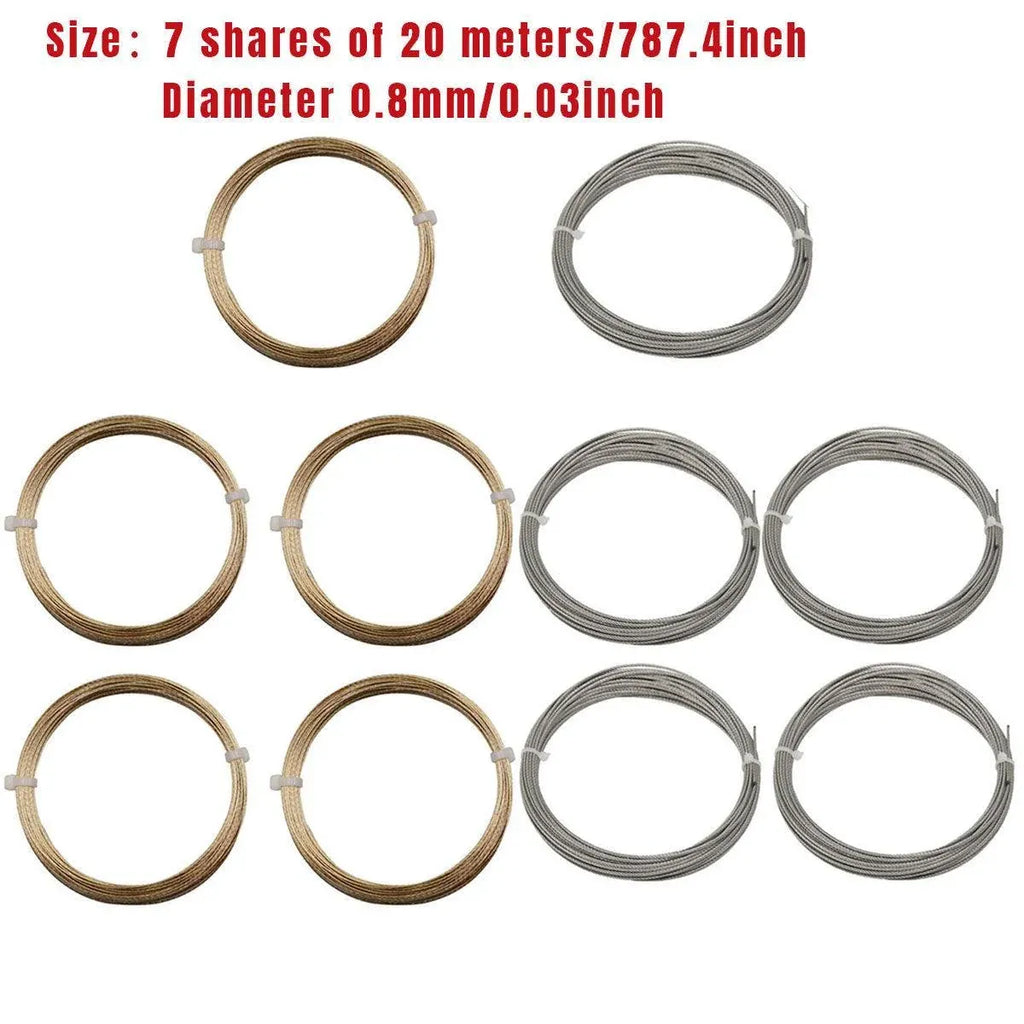5 Rolls Automotive Glass Removal Tools Steel Wire Rope Disassembling Kit – Silver