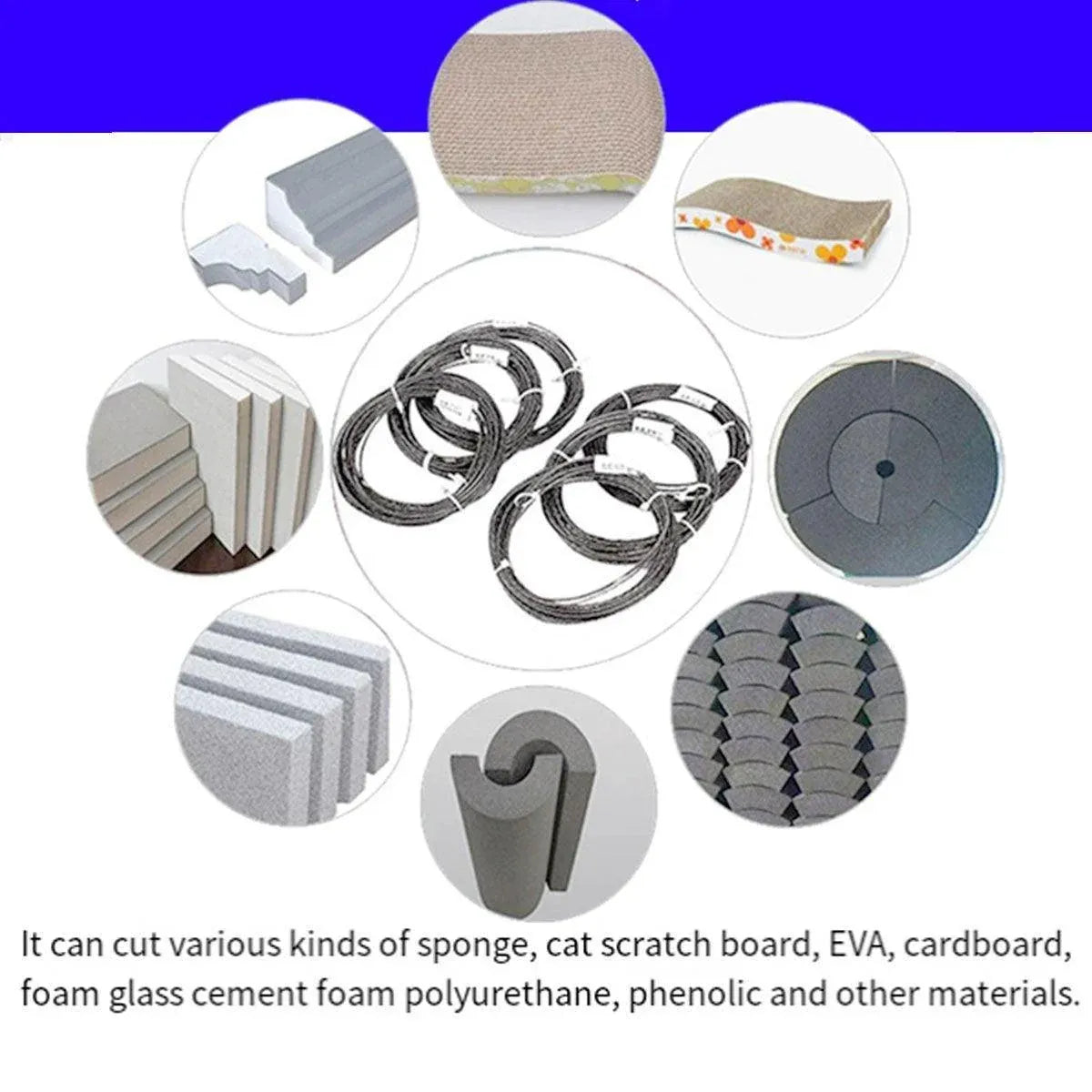 5 Rolls Automotive Glass Removal Tools Steel Wire Rope Disassembling Kit – Silver