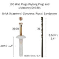 5mm x 25mm Nylon Plug (Masonry Surfaces) – 100 Pieces