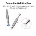 Stainless Steel Earring Wearer Helper – 4-Prong Grabber Tool, Ear Stud Threaded Ball Fixed Aid (6CM)