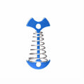 Blue Fishbone Spring Tent Pegs – 5 Pack Outdoor Camping Stakes for Tent Guy Lines, Canopy and Board Fixing