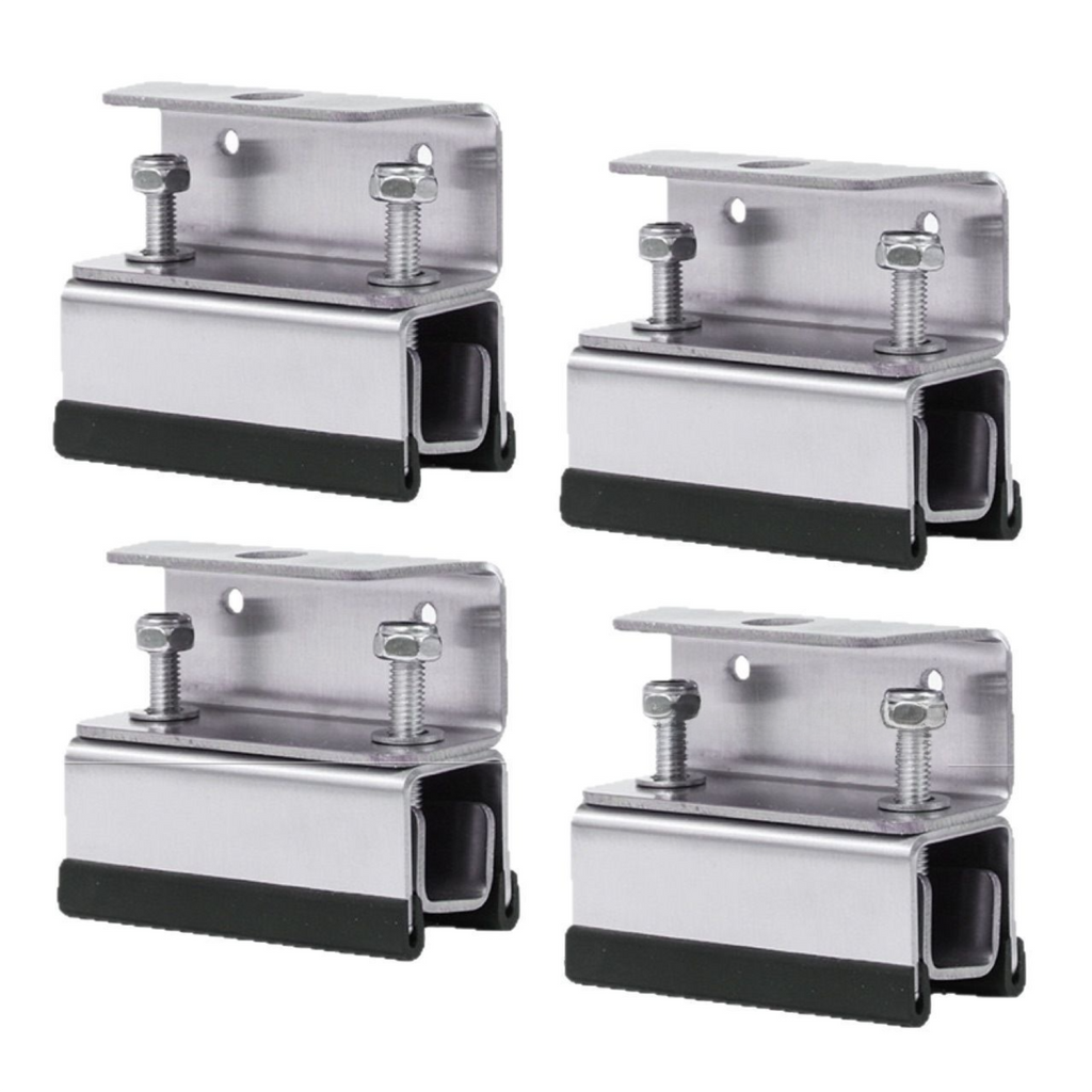 4 Pack Stainless Steel Solar Panel Mounting Brackets (Style A) – Heavy Duty Solar Panel Z-Brackets