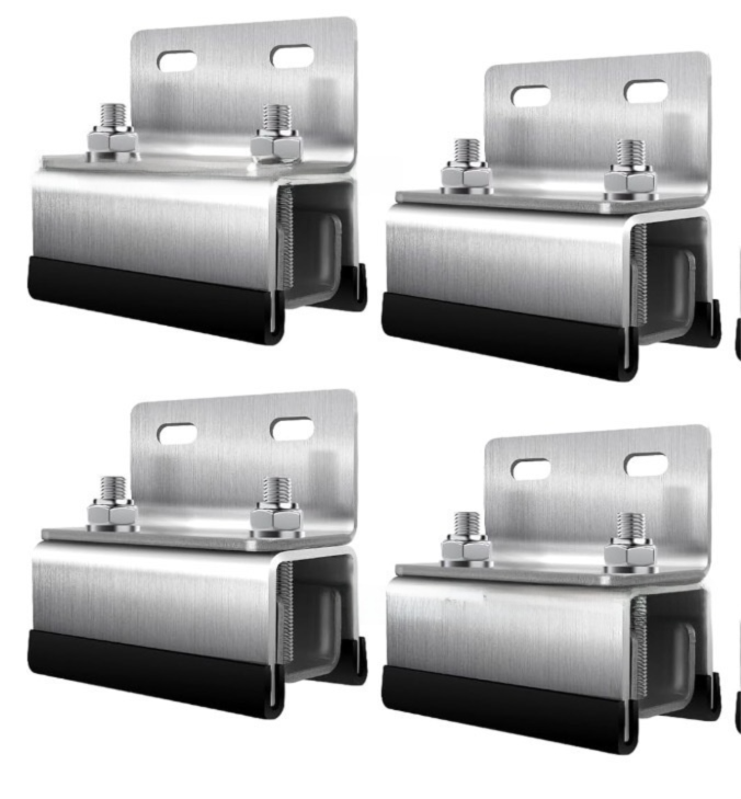 4 Pack Stainless Steel Solar Panel Mounting Brackets (Style B) – Heavy Duty Solar Panel Z-Brackets