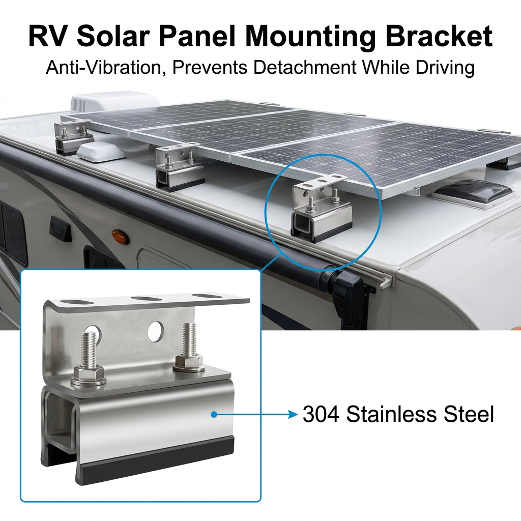 4 Pack Stainless Steel Solar Panel Mounting Brackets (Style B) – Heavy Duty Solar Panel Z-Brackets