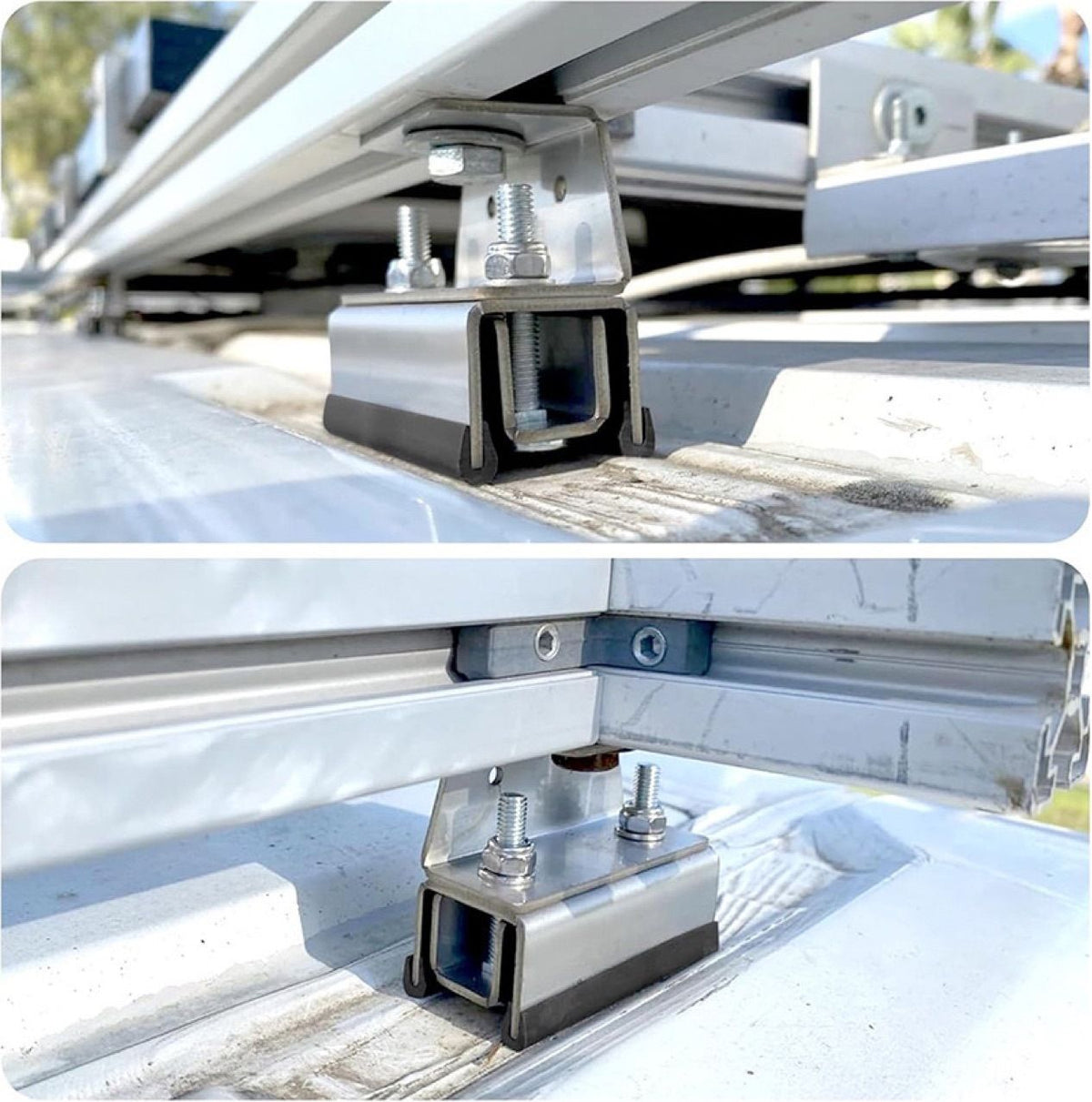 4 Pack Stainless Steel Solar Panel Mounting Brackets (Style B) – Heavy Duty Solar Panel Z-Brackets