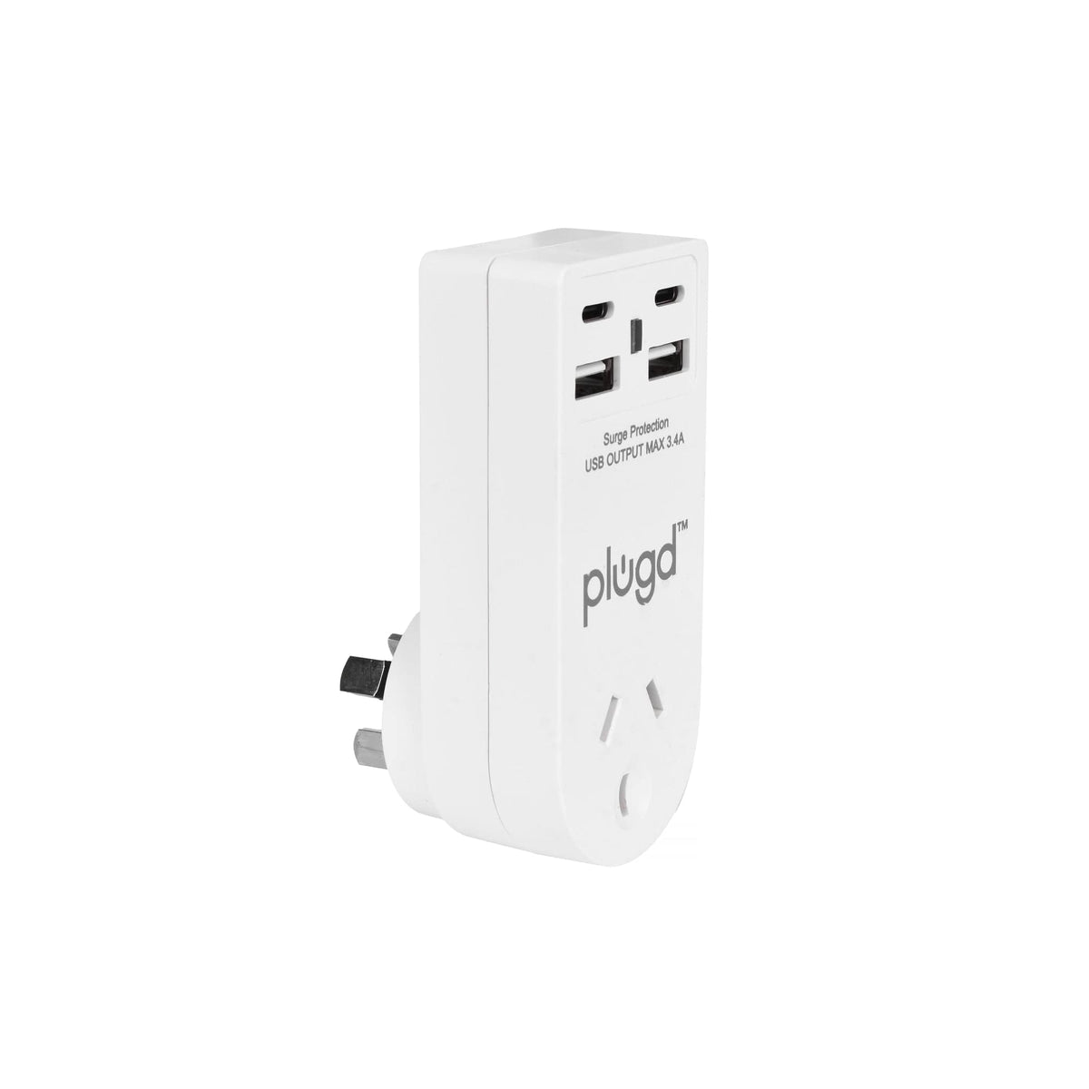 2 USB-A and 2 USB-C Wall Charger with Surge Protection
